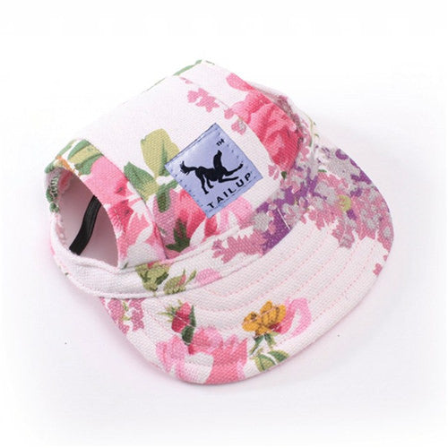 Summer Baseball Caps Canvas Puppy Small Pet Dog Cat Visor Hat Outdoor Sunbonnet