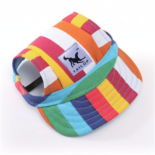 Summer Baseball Caps Canvas Puppy Small Pet Dog Cat Visor Hat Outdoor Sunbonnet